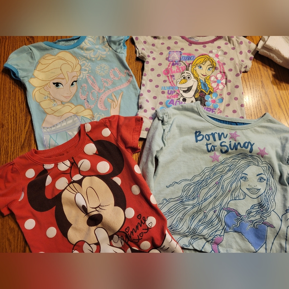 (4/$15) Disney Princess shirt bundle, 3t
